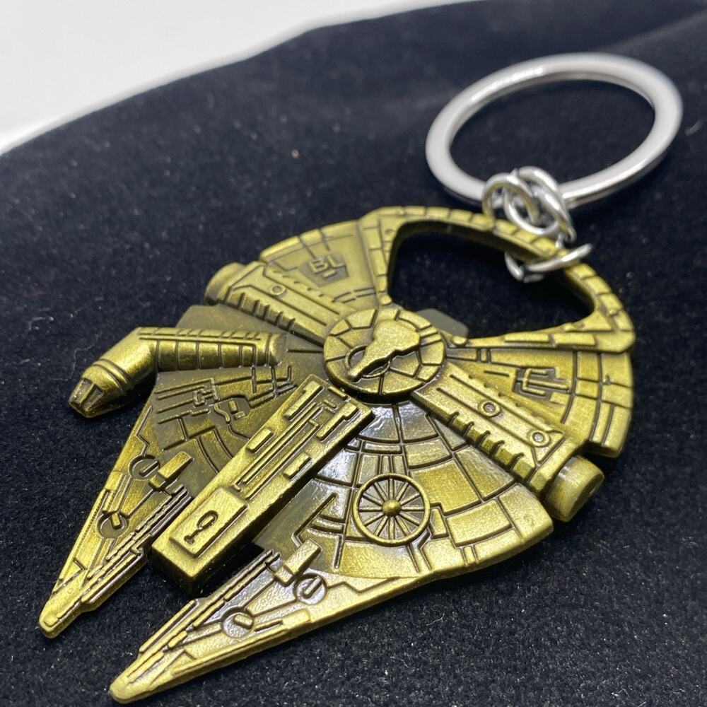 Millenium Falcon Star Wars Bottle Opener Gold Keychain Star Wars